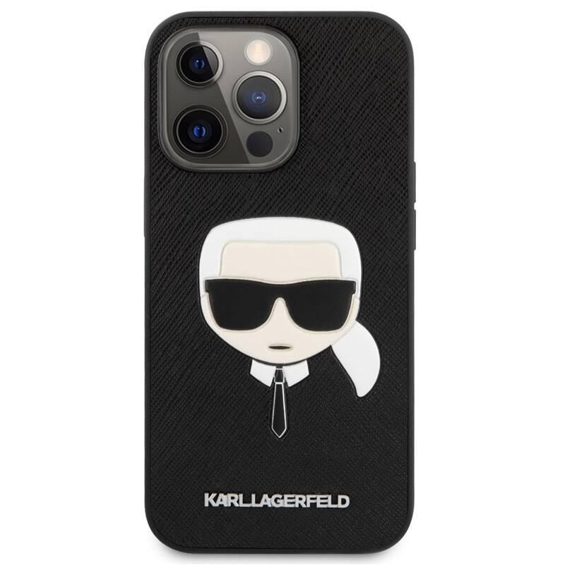 Kryt na mobil Karl Lagerfeld Saffiano Karl Head na Apple iPhone 13 Pro černé