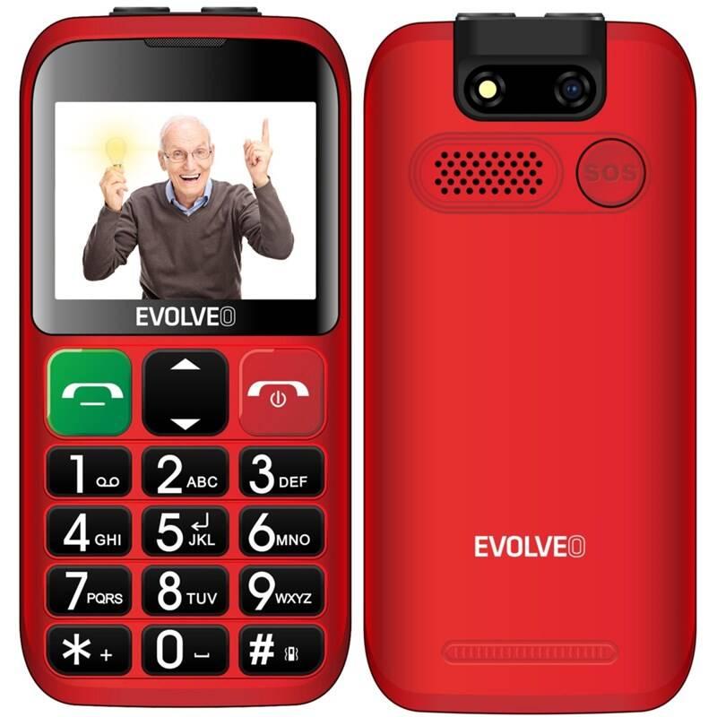 Mobilní telefon Evolveo EasyPhone EB červený, Mobilní, telefon, Evolveo, EasyPhone, EB, červený