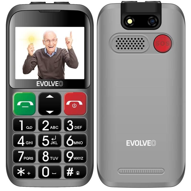 Mobilní telefon Evolveo EasyPhone EB stříbrný