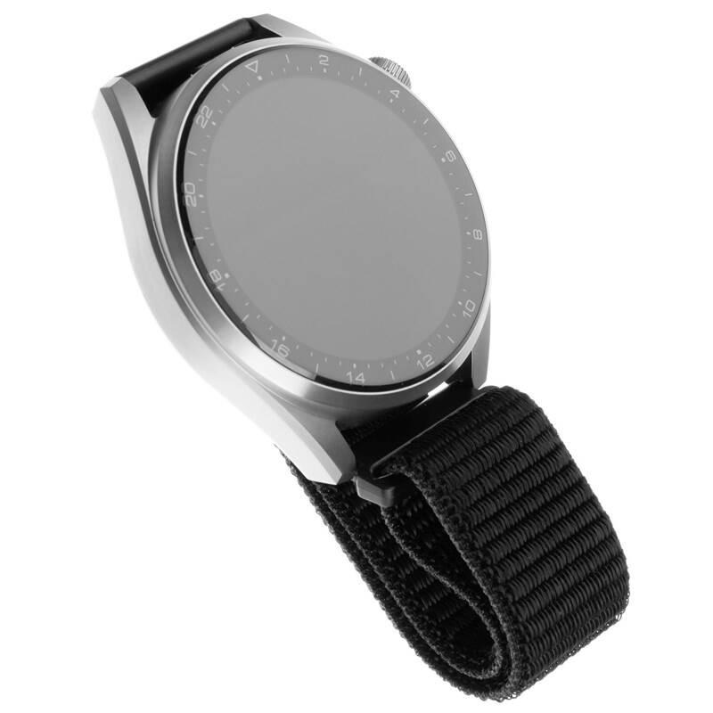 Řemínek FIXED Nylon Strap s šířkou 20mm pro smartwatch černý