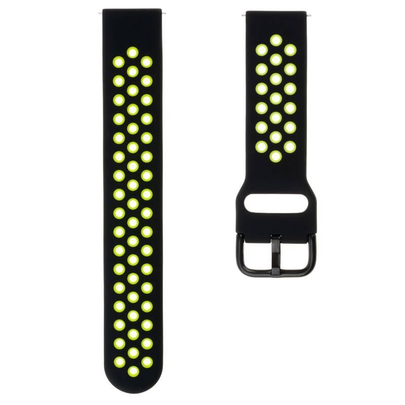 Řemínek FIXED Sport Silicone Strap 20mm na smartwatch černý žlutý