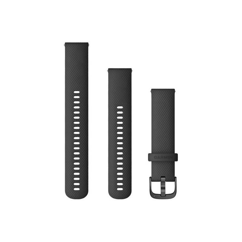 Řemínek Garmin Quick Release Bands , černý, přezka barvy břidlice