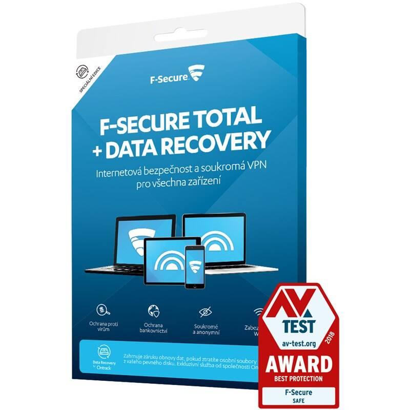 Software F-Secure TOTAL DR - FAMILY, 5 zařízení 1 rok; Data Recovery 1 zařízení 1 rok, krabička