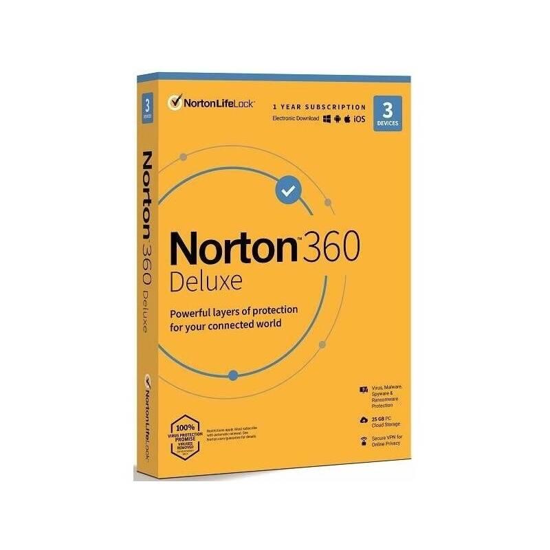 Software Norton 360 DELUXE 25GB CZ 1 uživatel 3 zařízení 12 měsíců, Software, Norton, 360, DELUXE, 25GB, CZ, 1, uživatel, 3, zařízení, 12, měsíců