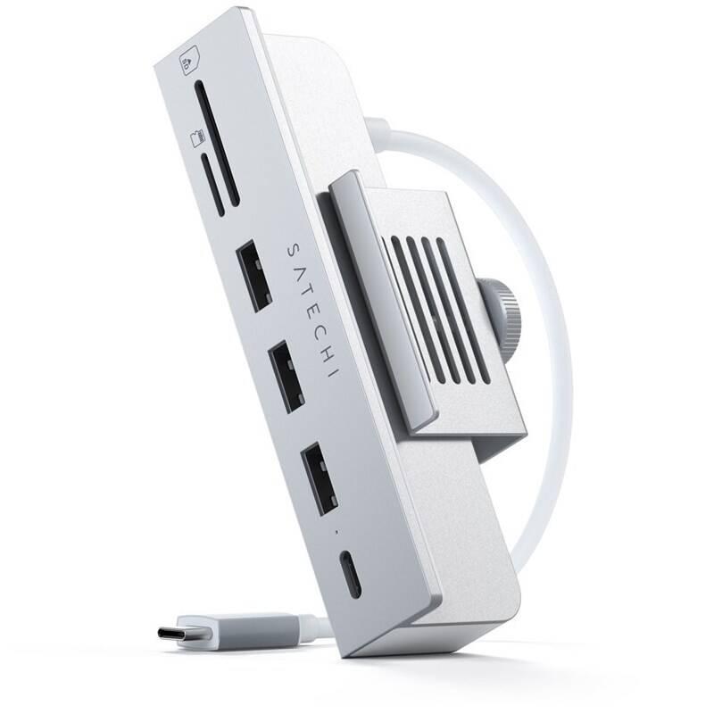 USB Hub Satechi USB-C Clamp Hub iMac 24inch stříbrný