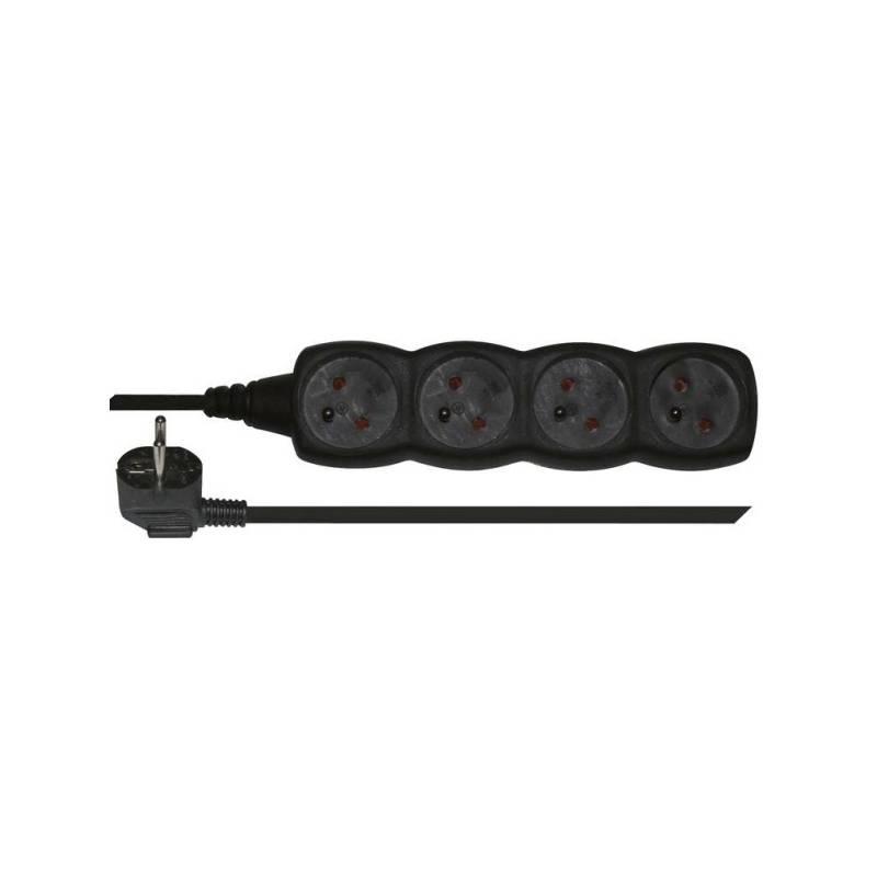 Kabel prodlužovací EMOS 4x zásuvka, 5m černý, Kabel, prodlužovací, EMOS, 4x, zásuvka, 5m, černý