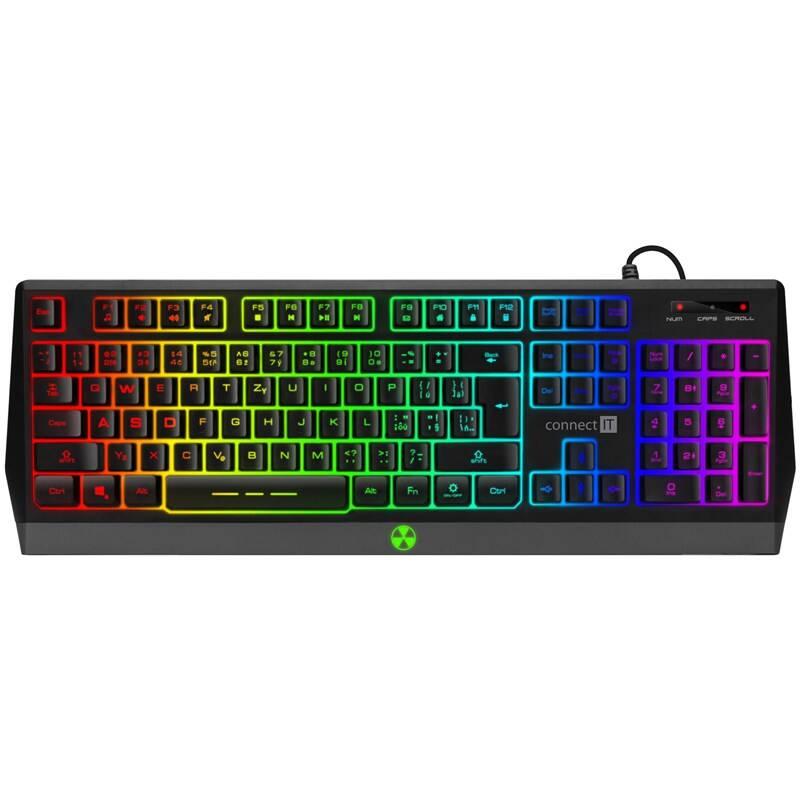 Klávesnice Connect IT Battle RGB, CZ SK layout černá