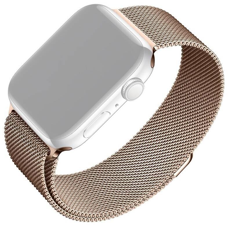 Řemínek FIXED Mesh Strap na Apple Watch 38 40 41mm růžový zlatý