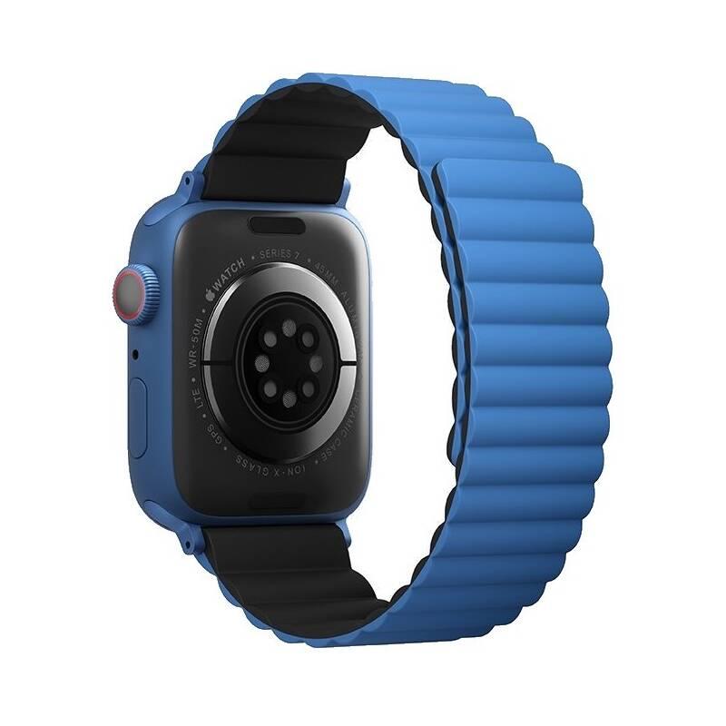 Řemínek Uniq Revix Reversible na Apple Watch 42 44 45mm černý modrý