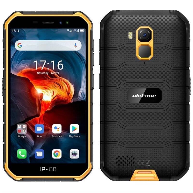 Mobilní telefon UleFone Armor X7 PRO černý oranžový