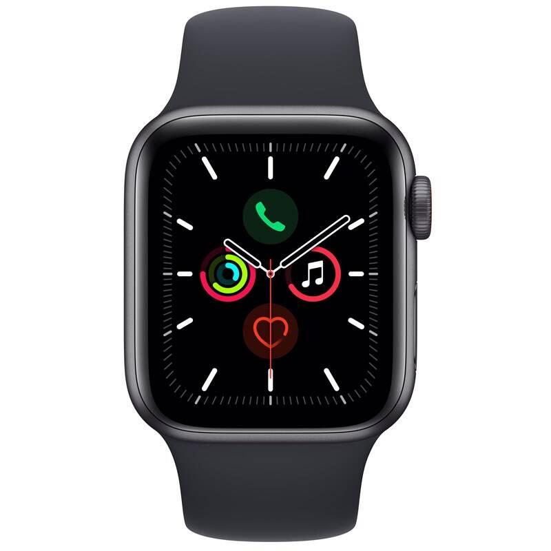 Chytré hodinky Apple Watch SE GPS Cellular, 40mm pouzdro z vesmírně šedého hliníku - temně inkoustový sportovní řemínek
