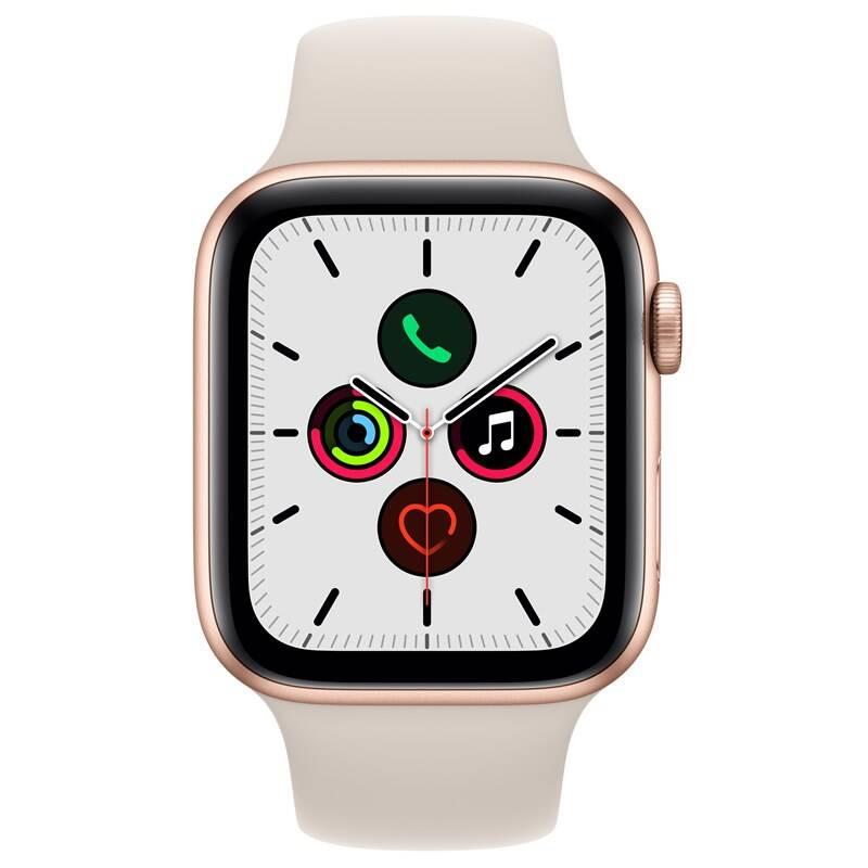 Chytré hodinky Apple Watch SE GPS Cellular, 40mm pouzdro ze zlatého hliníku - hvězdně bílý sportovní řemínek
