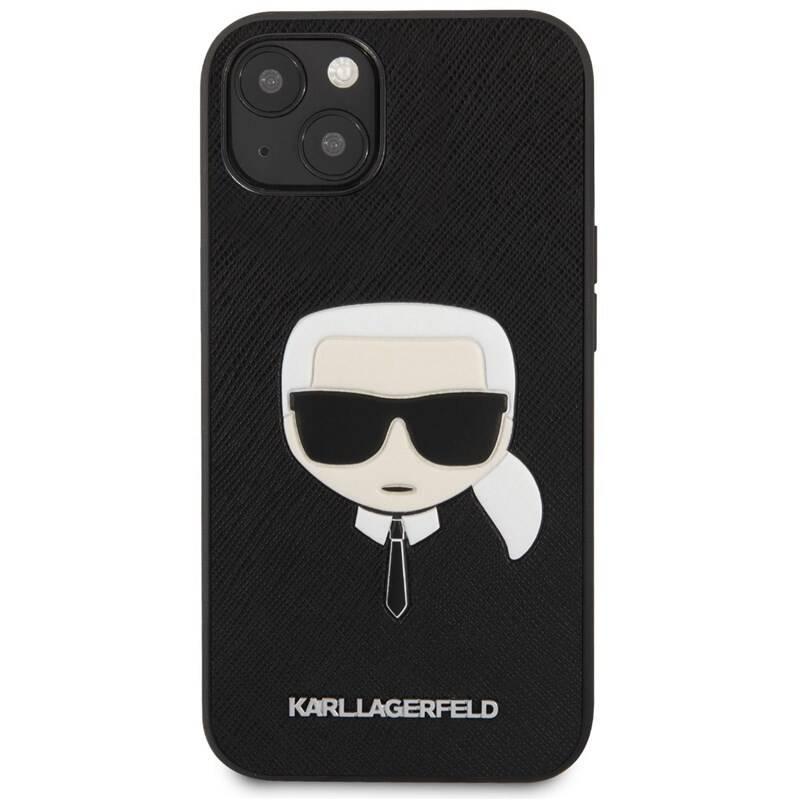 Kryt na mobil Karl Lagerfeld Saffiano Karl Head na Apple iPhone 13 mini černé, Kryt, na, mobil, Karl, Lagerfeld, Saffiano, Karl, Head, na, Apple, iPhone, 13, mini, černé