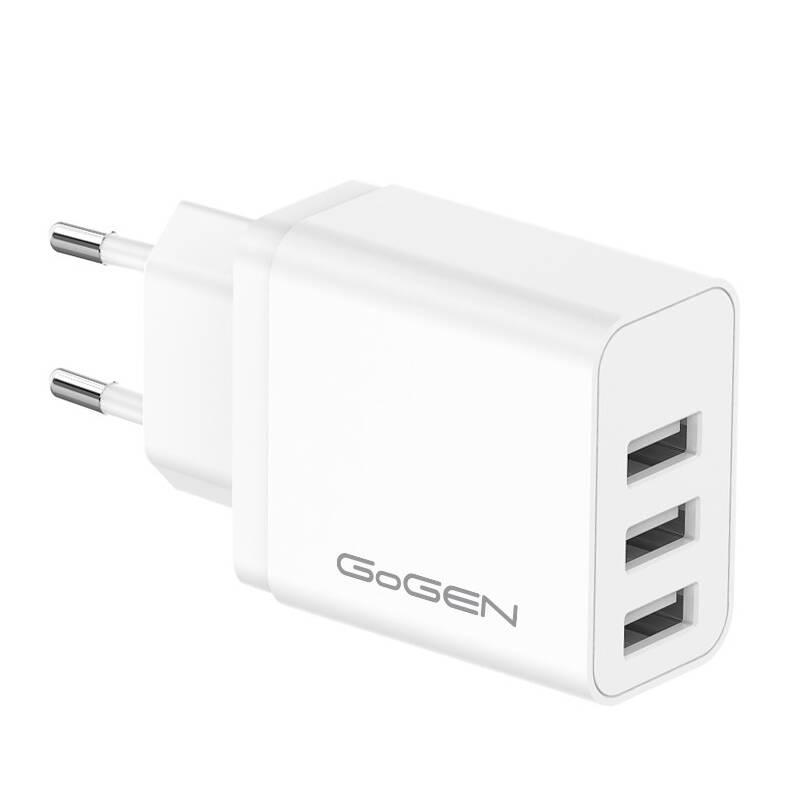 Nabíječka do sítě GoGEN ACH 301, 3x USB-A bílá, Nabíječka, do, sítě, GoGEN, ACH, 301, 3x, USB-A, bílá