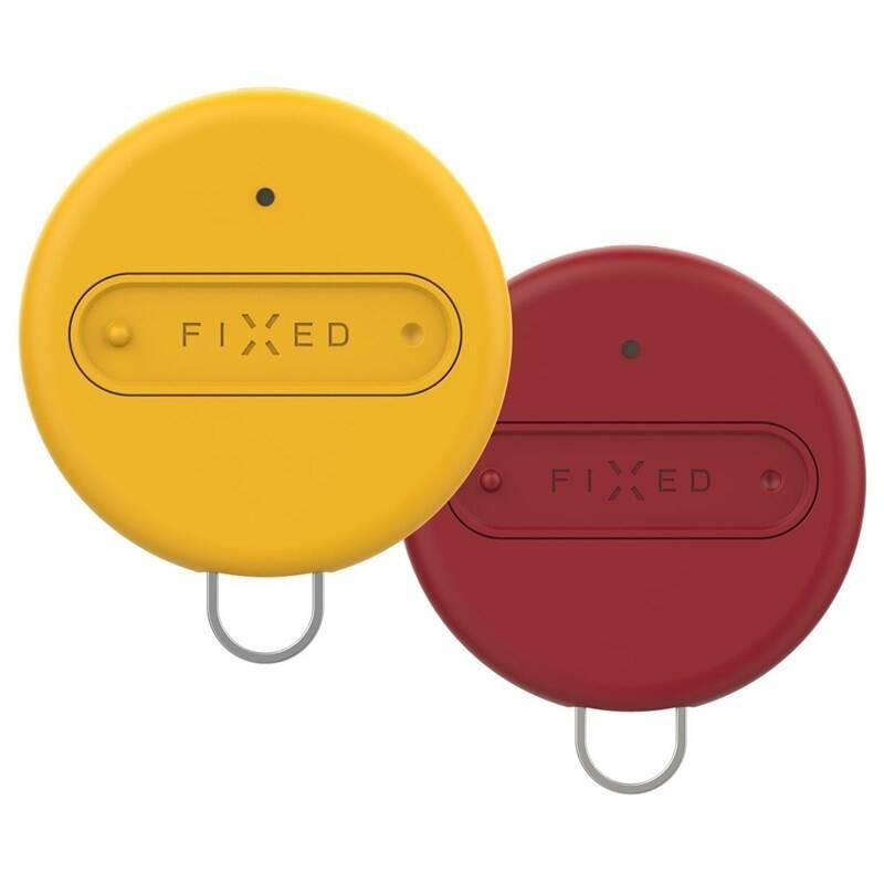 Klíčenka FIXED Sense, Duo Pack červená žlutá