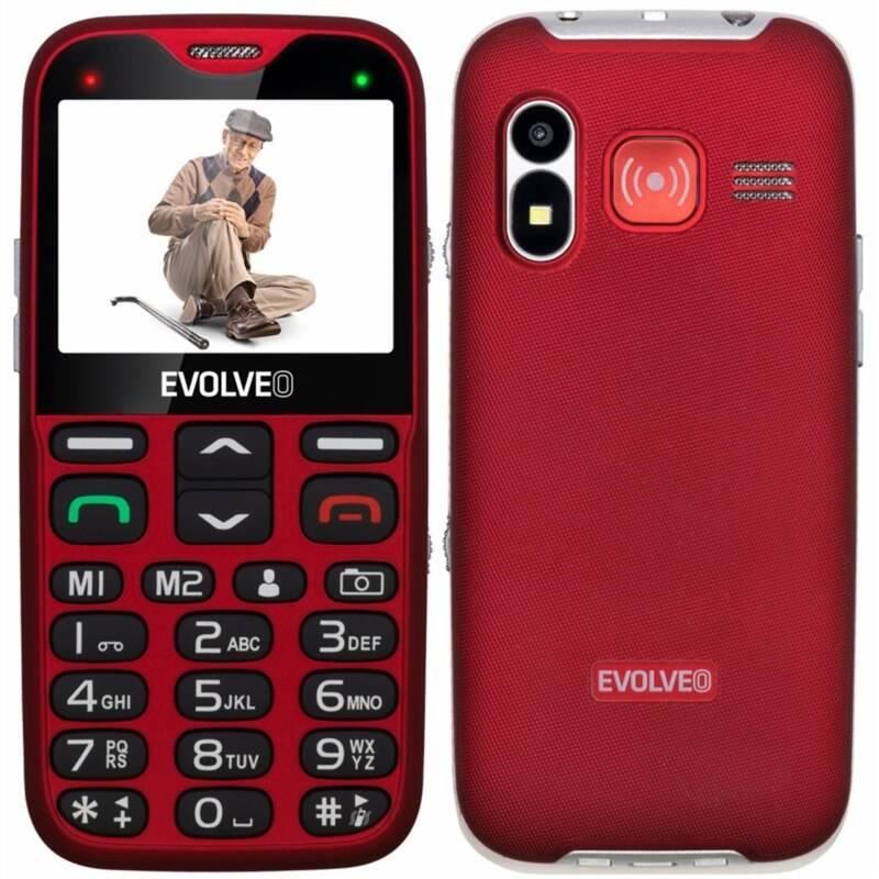 Mobilní telefon Evolveo EasyPhone XG pro seniory červený