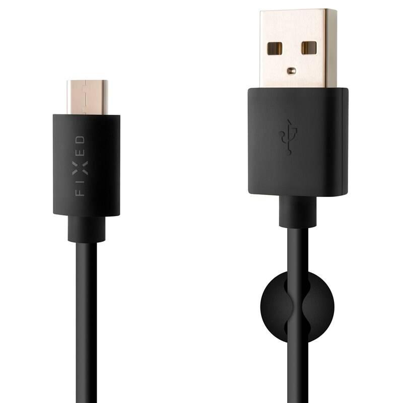 Kabel FIXED USB USB-C, USB 2.0, 2m černý