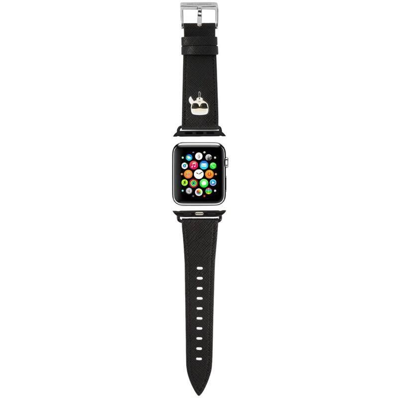Řemínek Karl Lagerfeld Karl Head PU na Apple Watch 38 40 41mm černý