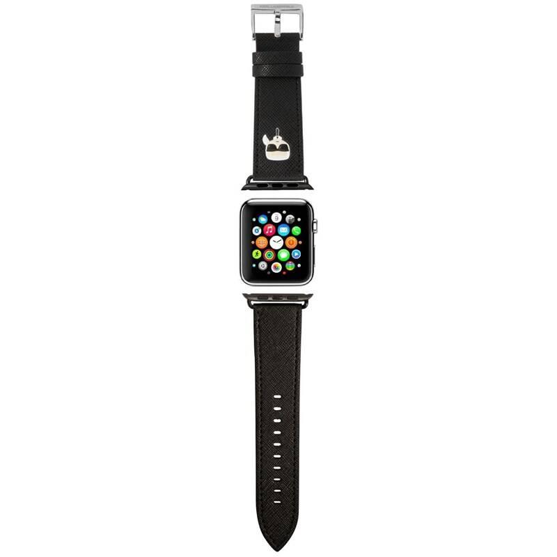 Řemínek Karl Lagerfeld Karl Head PU na Apple Watch 42 44 45mm černý