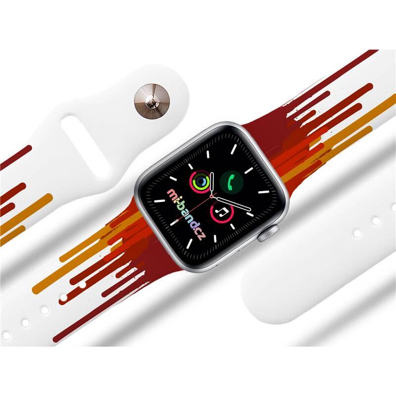 Řemínek Mi-Band na Apple Watch 38 40 41 mm - motiv Barvy podzimu, bílý