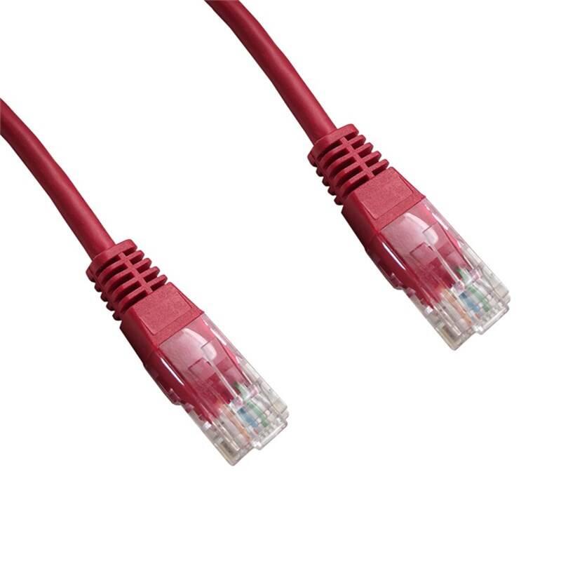 Kabel DATACOM UTP RJ45 Cat.6, 1 m červený