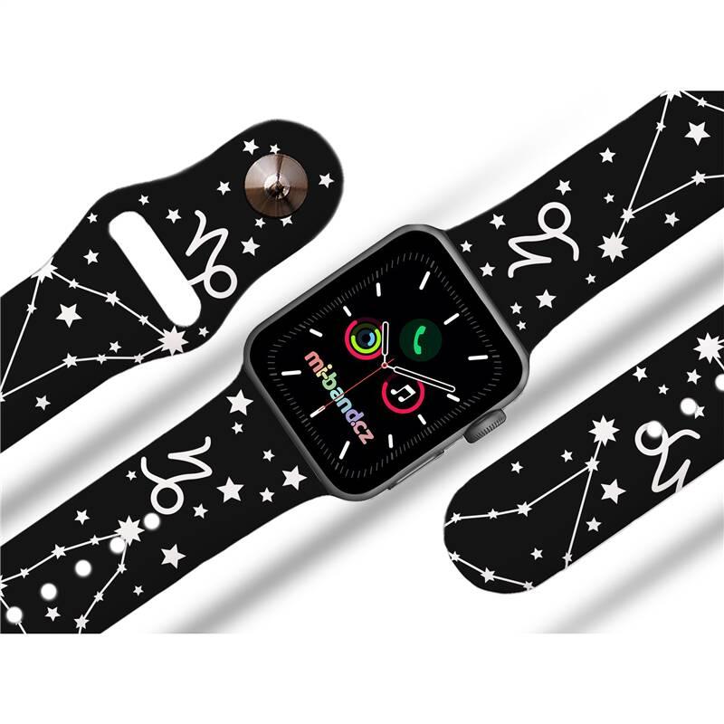Řemínek Mi-Band na Apple Watch 38 40 41 mm - motiv Znamení zvěrokruhu Kozoroh, černý