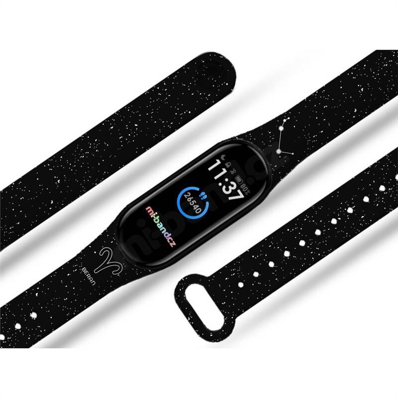 Řemínek Mi-Band na Xiaomi Mi Band 5 6 - motiv Znamení zvěrokruhu Beran, černý, Řemínek, Mi-Band, na, Xiaomi, Mi, Band, 5, 6, motiv, Znamení, zvěrokruhu, Beran, černý