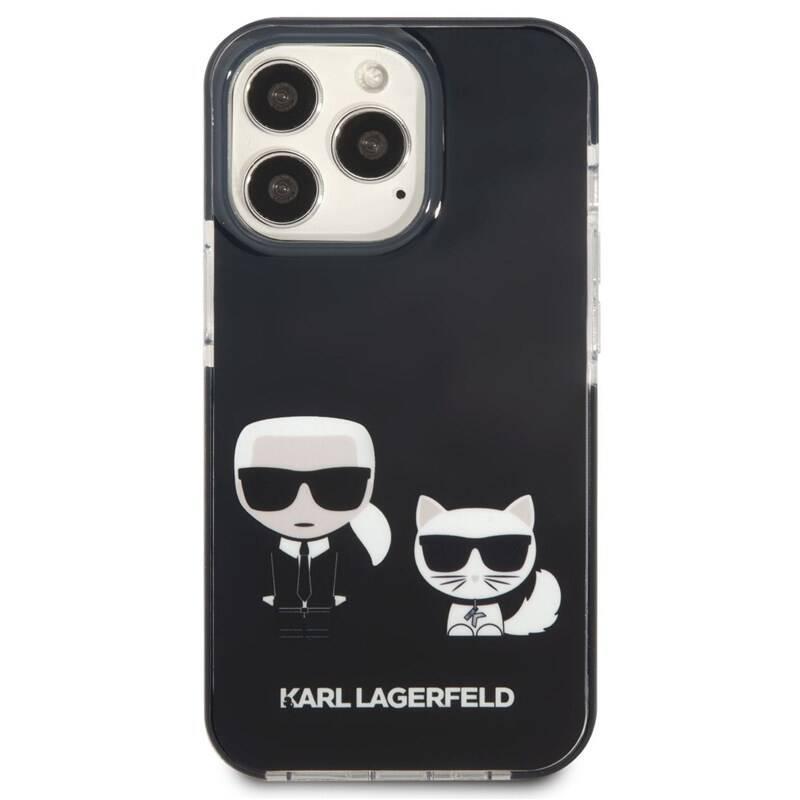 Kryt na mobil Karl Lagerfeld Karl and Choupette na Apple iPhone 13 Pro černý