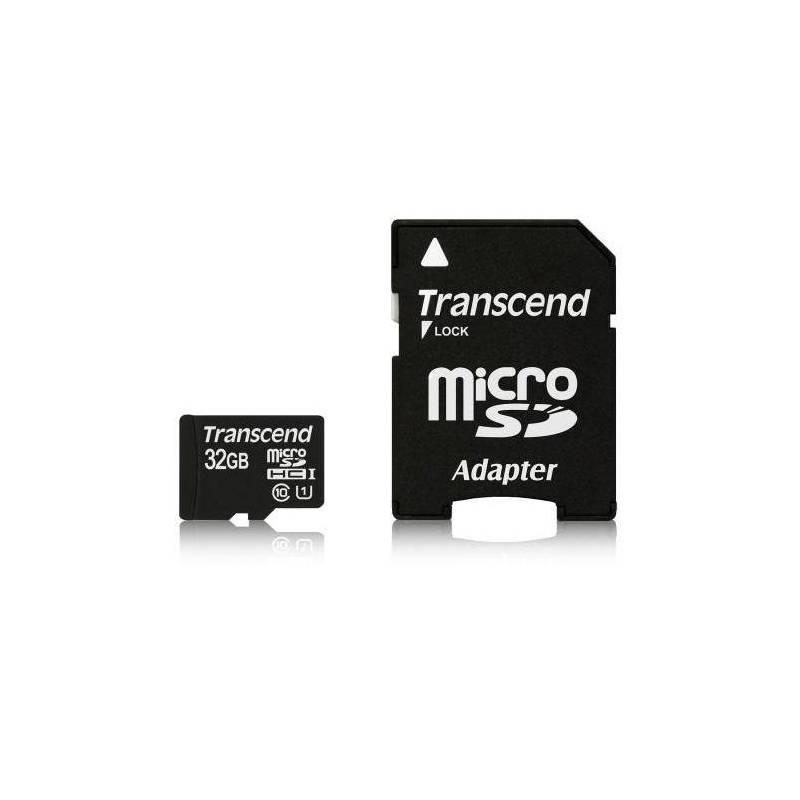 Paměťová karta Transcend MicroSDHC Premium 32GB UHS-I U1 adapter, Paměťová, karta, Transcend, MicroSDHC, Premium, 32GB, UHS-I, U1, adapter