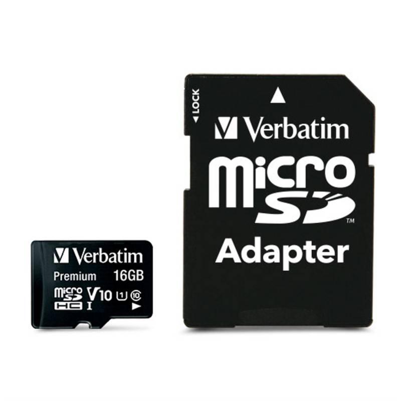Paměťová karta Verbatim micro SDHC 16GB Class 10 adapter