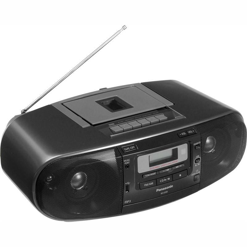 Radiomagnetofon s CD Panasonic RX-D55AEG-K černý