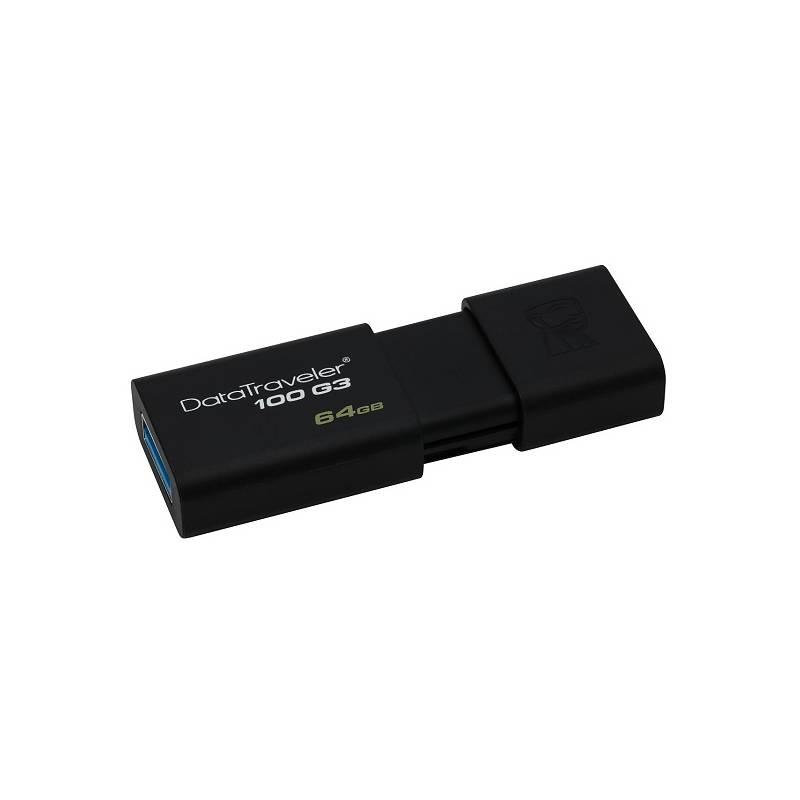 USB Flash Kingston DataTraveler 100 G3 64GB černý