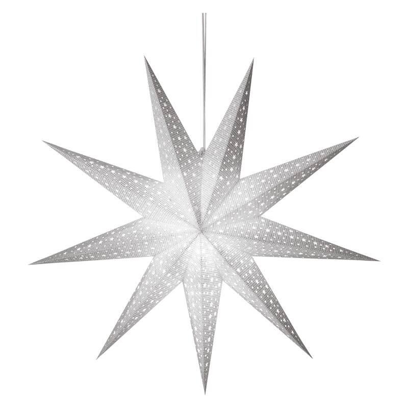 LED dekorace EMOS vánoční hvězda papírová závěsná, 60 cm, vnitřní