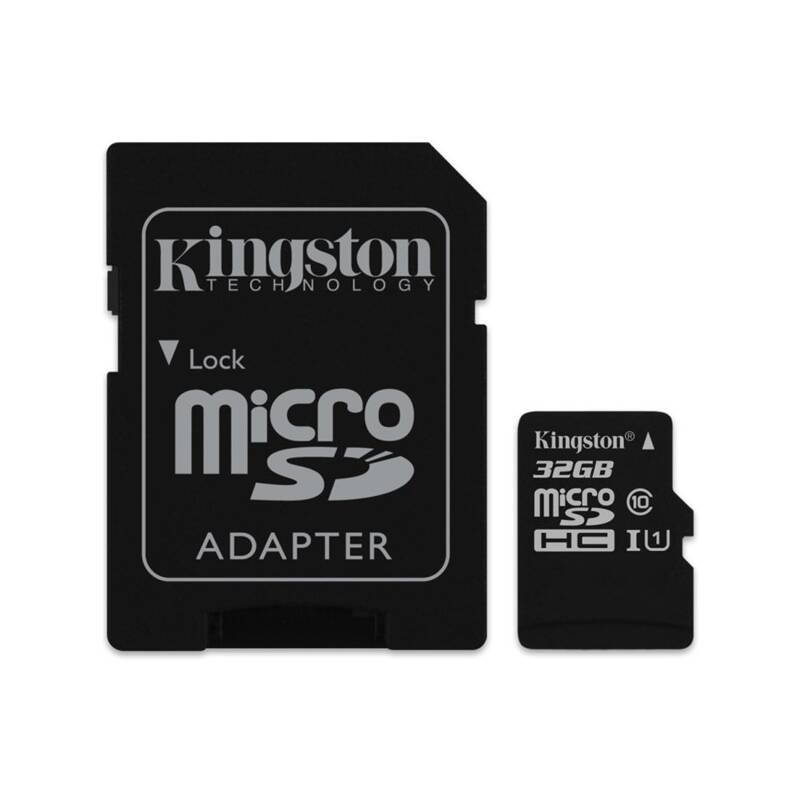 Paměťová karta Kingston MicroSDHC 32GB UHS-I U1 adapter