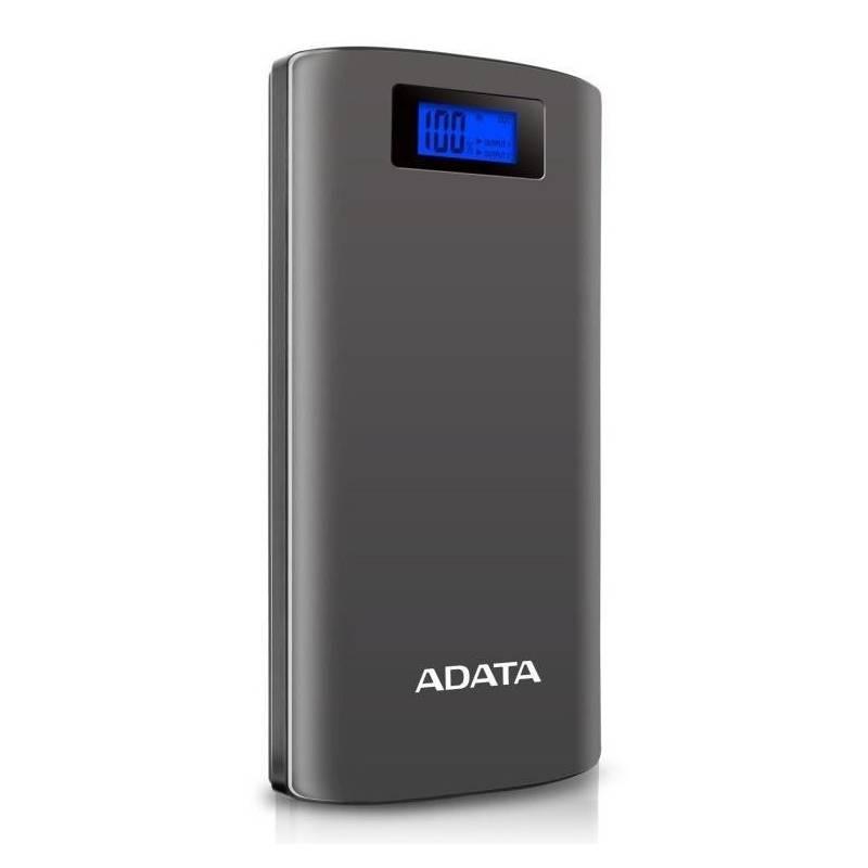 Powerbank ADATA P20000D, 20000mAh šedá