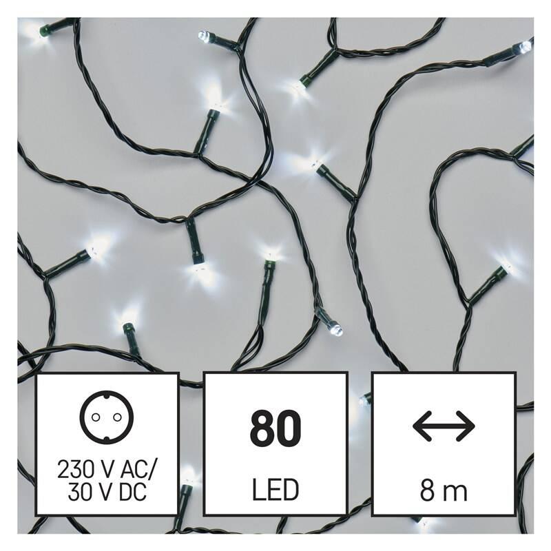 Vánoční osvětlení EMOS 80 LED řetěz,