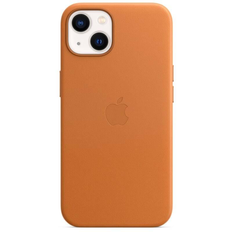 Kryt na mobil Apple Leather Case s MagSafe pro iPhone 13 mini - zlatohnědý