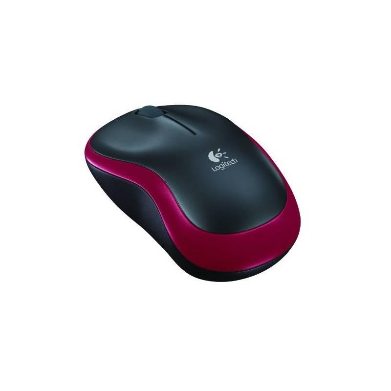 Myš Logitech Wireless Mouse M185 červená