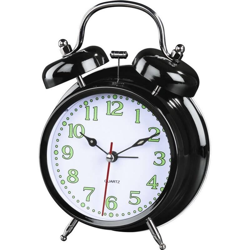 Budík Hama Nostalgie černý bílý