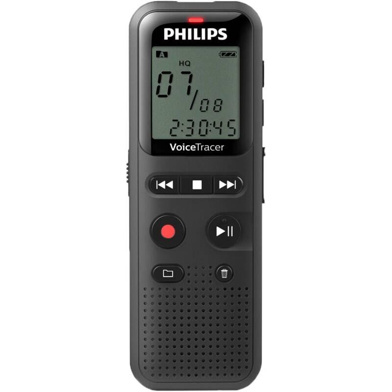 Diktafon Philips DVT1160 černý, Diktafon, Philips, DVT1160, černý
