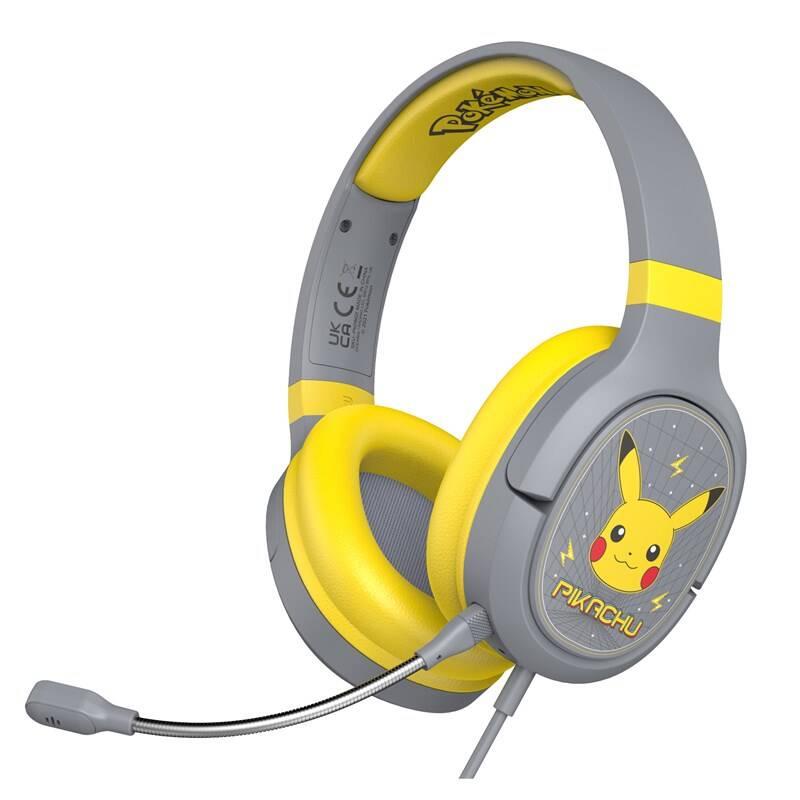Headset OTL Technologies Pokemon Pikachu PRO G1 šedý žlutý