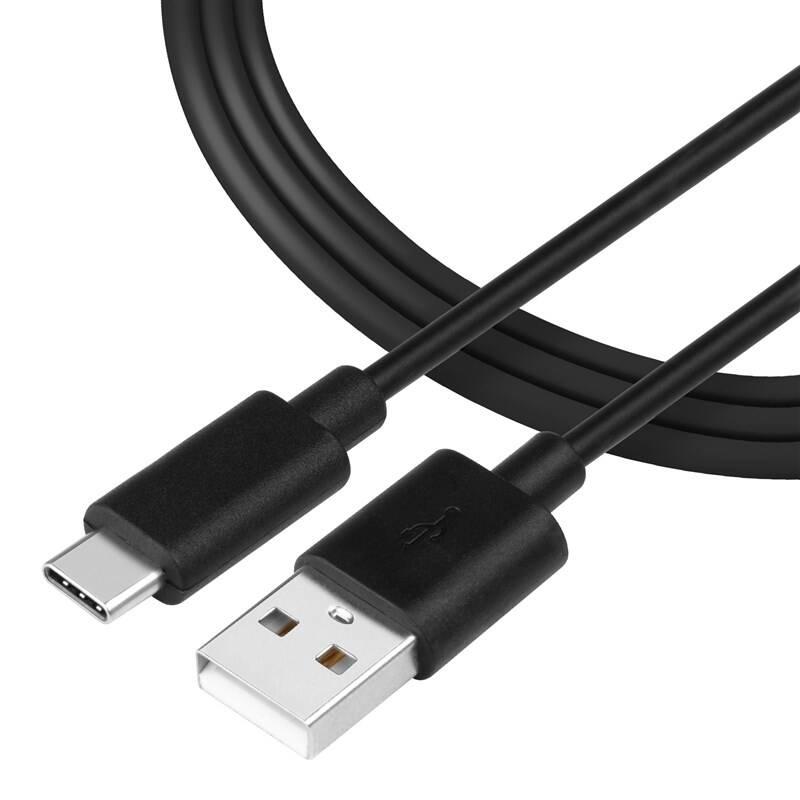 Kabel Tactical Smooth Thread USB-A USB-C, 0,3 m černý