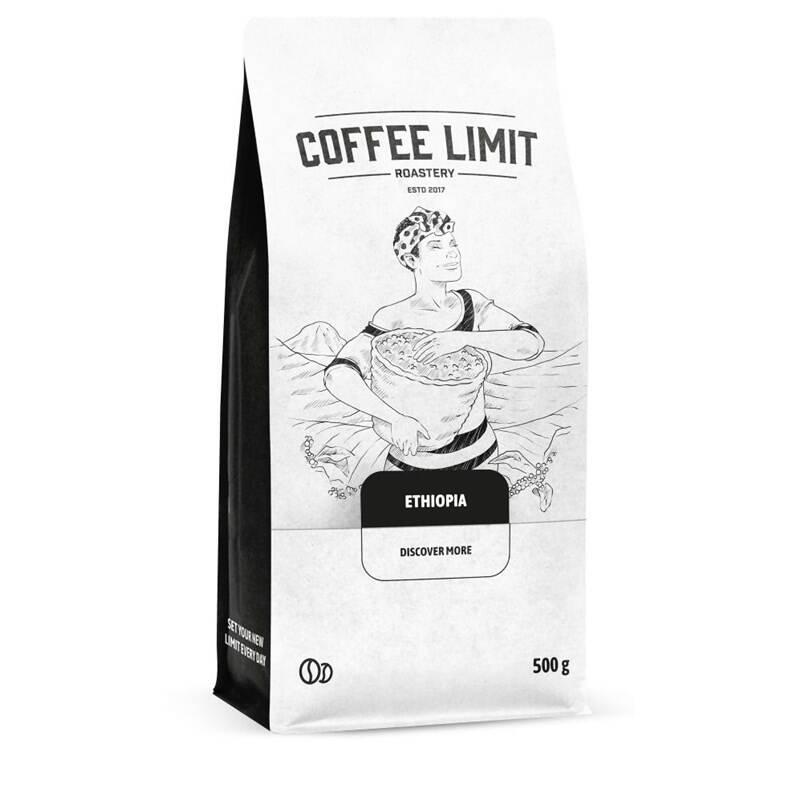 Káva zrnková COFFEE LIMIT Coffee Limit Etiophia Sidamo 500 g, Káva, zrnková, COFFEE, LIMIT, Coffee, Limit, Etiophia, Sidamo, 500, g