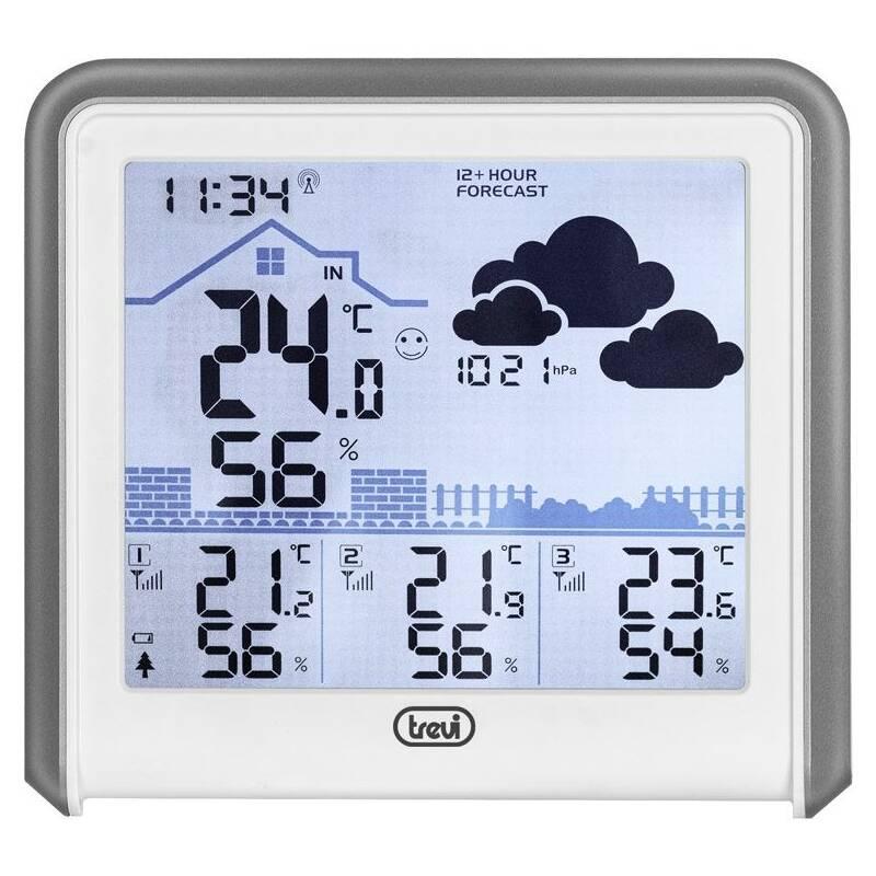 Meteorologická stanice Trevi ME 3P80 RC šedá bílá, Meteorologická, stanice, Trevi, ME, 3P80, RC, šedá, bílá