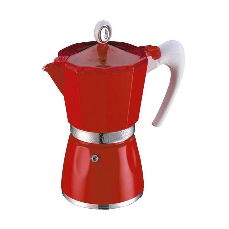 Moka konvice G.A.T. Bella 6 červená, Moka, konvice, G.A.T., Bella, 6, červená