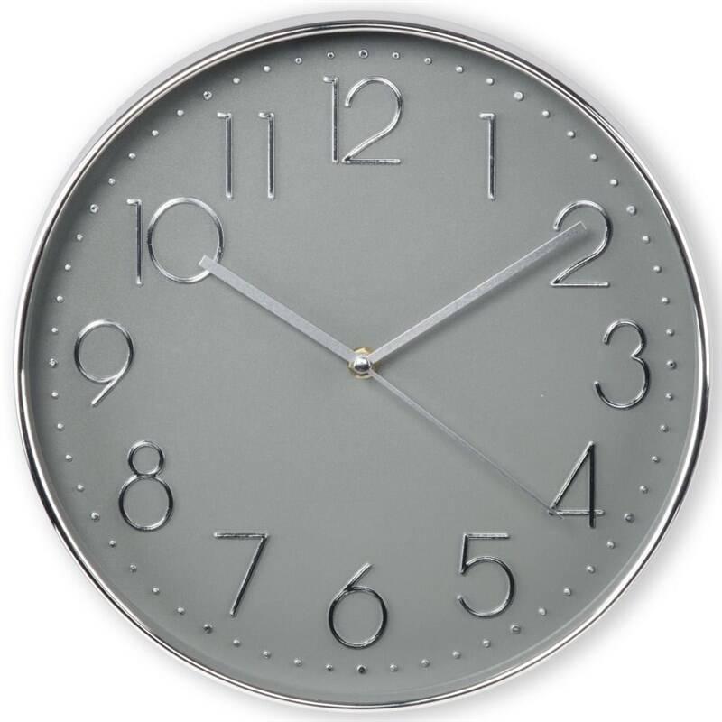 Nástěnné hodiny Hama Elegance stříbrné šedé, Nástěnné, hodiny, Hama, Elegance, stříbrné, šedé