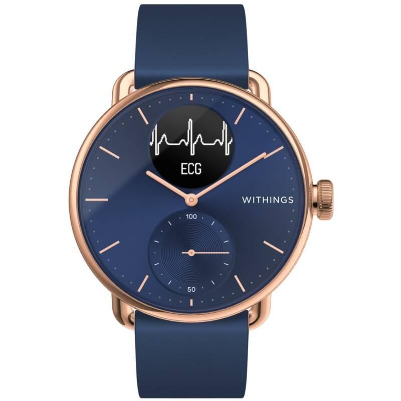 Chytré hodinky Withings Scanwatch 38mm - Rose Gold Blue