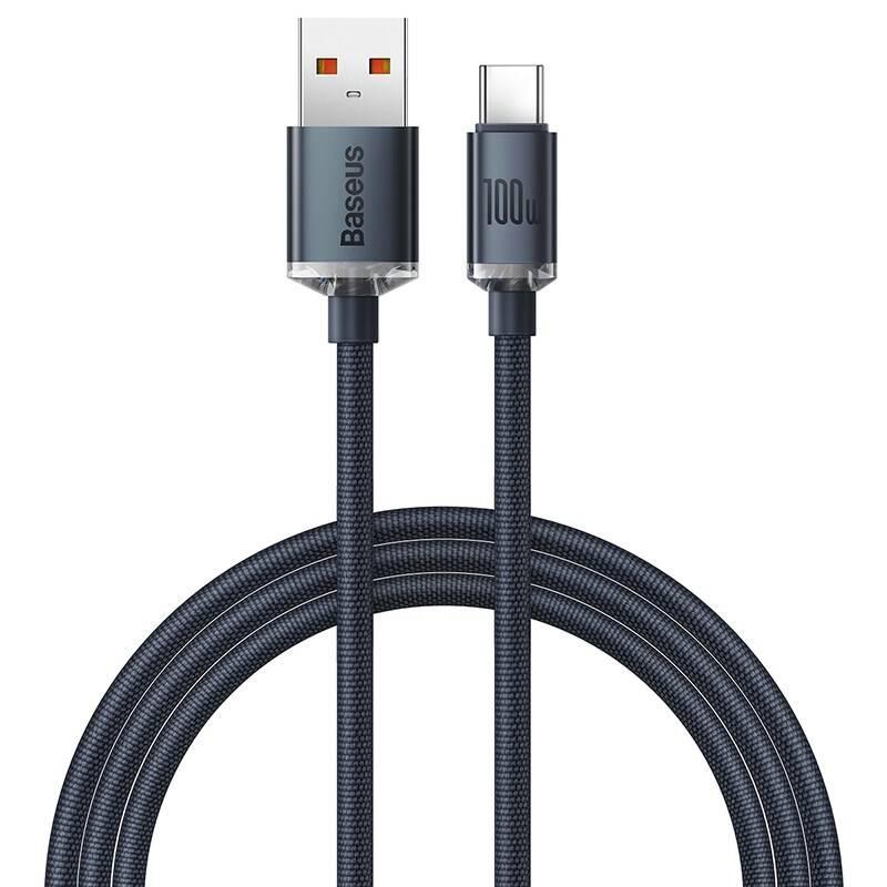 Kabel Baseus Crystal Shine Series USB USB-C 100W 1,2m černý