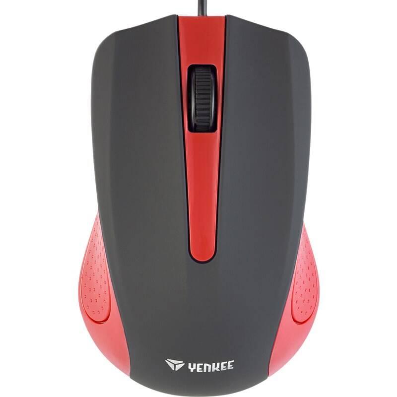 Myš YENKEE YMS 1015RD USB Suva černá červená