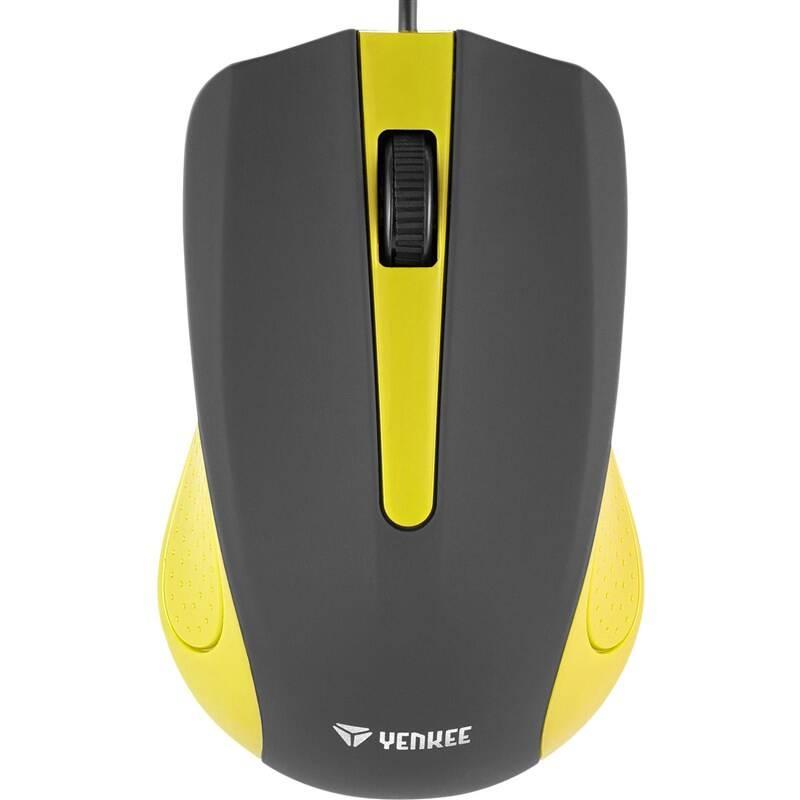 Myš YENKEE YMS 1015YW USB Suva černá žlutá